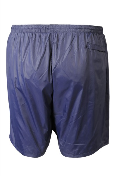 U375 online ordering line mountain sports shorts supply sweat long-distance running net color invisible zipper back pocket sports pants specialty store dark blue 100% polyester back view